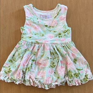 SweetHoney Mint Green and Pink Floral Bubble Dress